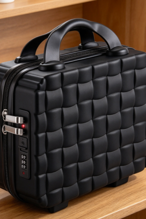 Hard Shell Travel Makeup Case with Lock