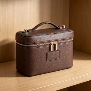 Leather Cosmetic Vanity Case Travel Organizer