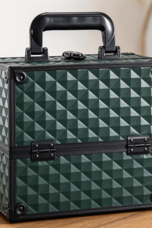 Makeup Train Case with Trays Dividers Lockable