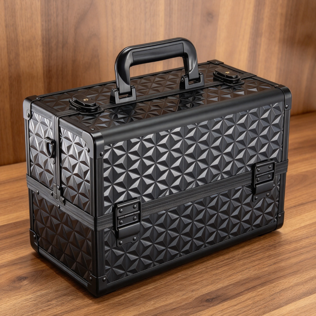 Professional Cosmetic Organizer with Adjustable Trays - Image 2