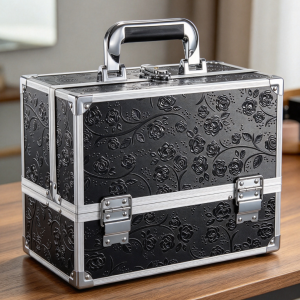 3-Tray Makeup Case with Mirror Locking