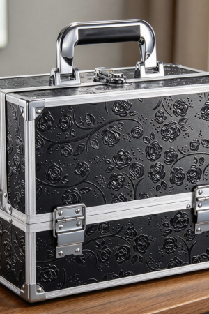 3-Tray Makeup Case with Mirror Locking