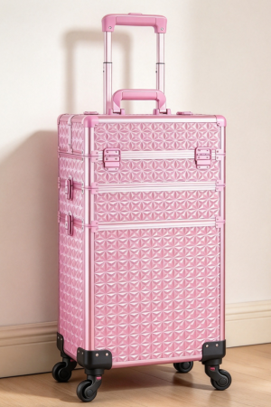 5-in-1 Aluminum Rolling Makeup Train Case