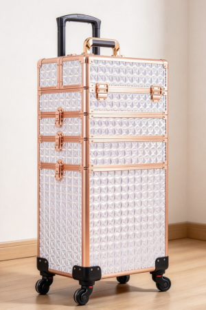 5-in-1 Aluminum Rolling Makeup Case