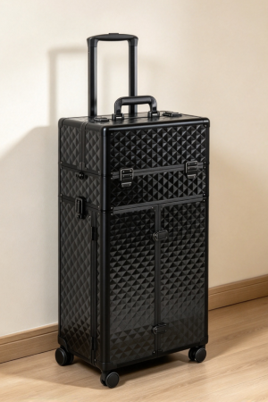 3-in-1 Rolling Makeup Train Case with Drawers
