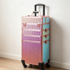 4-in-1 Portable Aluminum Makeup Trolley Cart