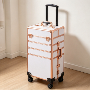 4-in-1 Portable Aluminum Makeup Trolley Cart