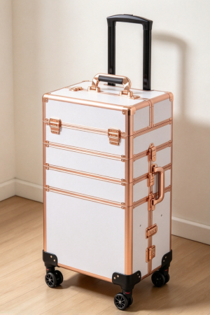 4-in-1 Portable Aluminum Makeup Trolley Cart